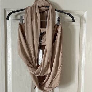 Cotton Candy Tan Drape Tank Top